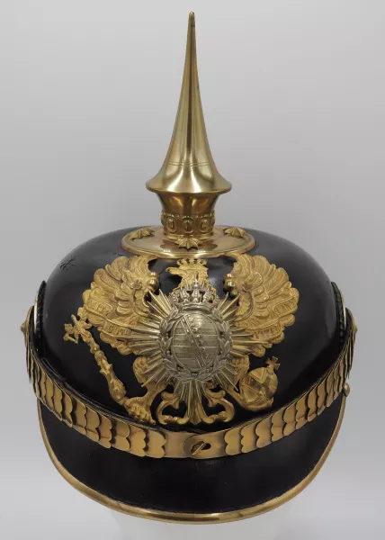 Saxe Thuringen 95th Infantry Officer Pickelhaube Visuel 1 principal